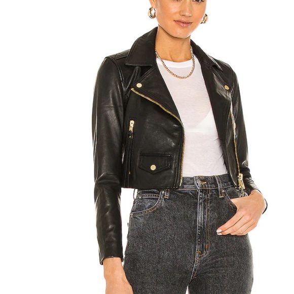 ELORA BIKER JACKET IN BLACK - Picture 1 of 4
